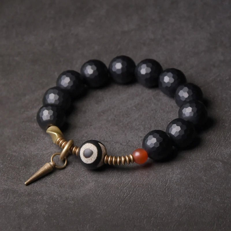 Dawa - Faced Onyx and Copper Healing Bracelet - OutletMystic